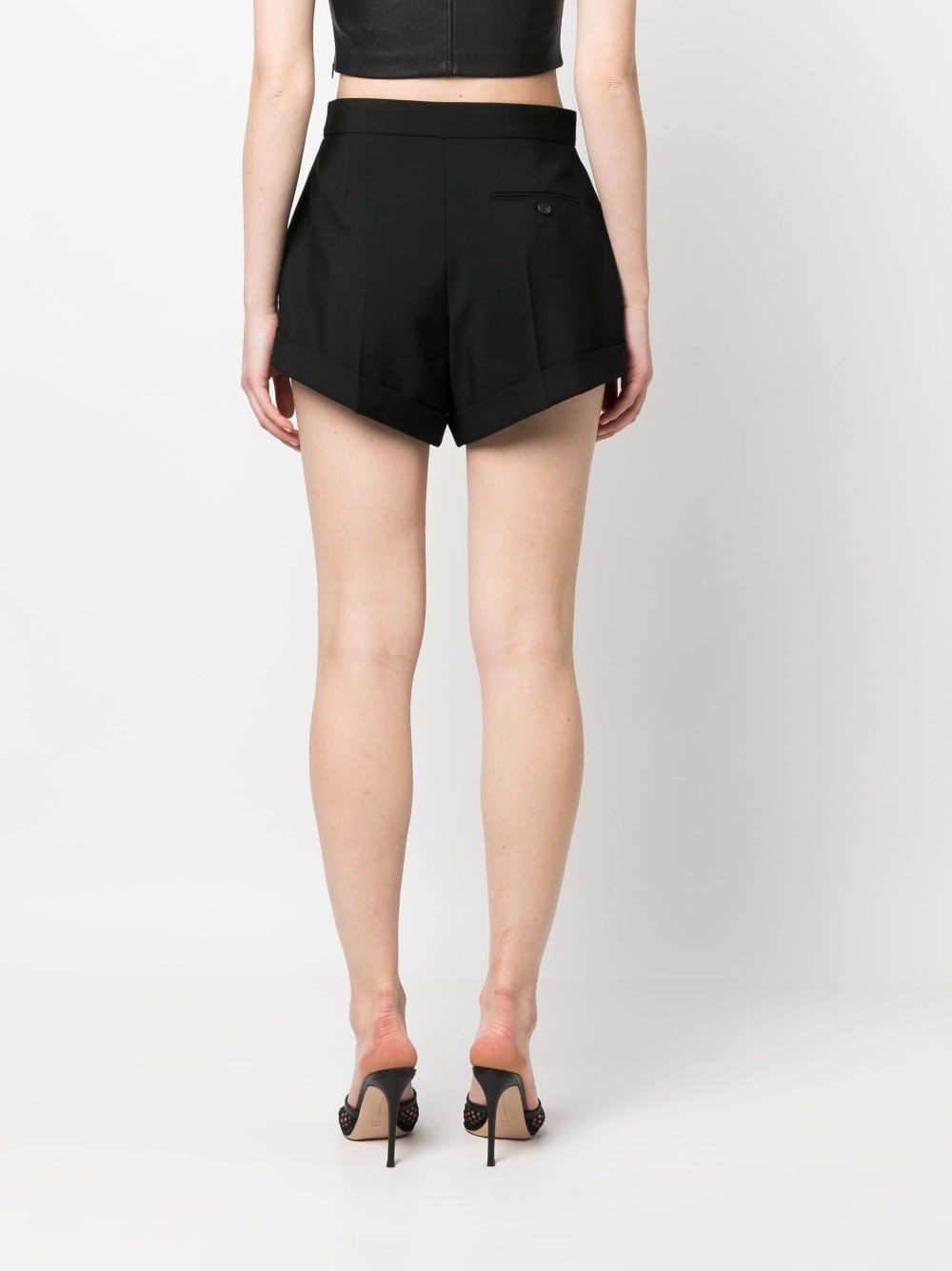 Shop Alexander Mcqueen Tailored Mini Shorts For Women In Classic Black