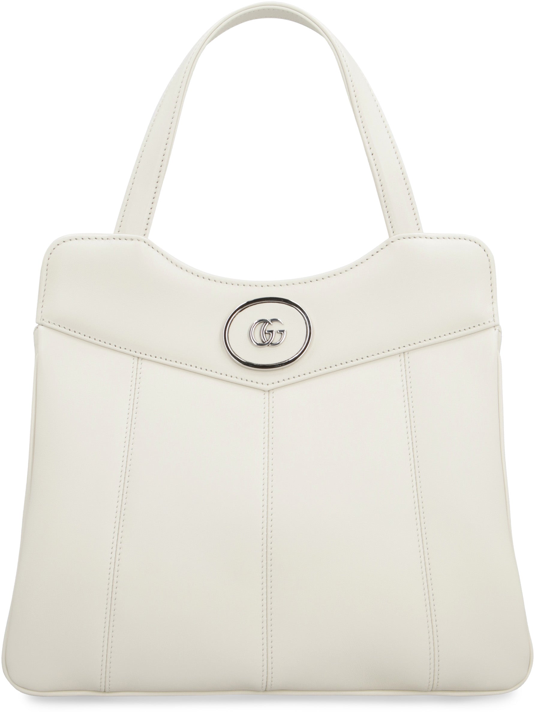 Shop Gucci Quilted Calfskin Petite Tote Handbag In White