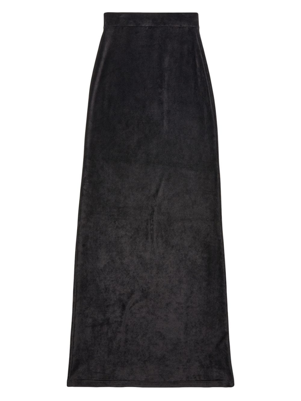 Shop Balenciaga Black Velvet High-waisted Maxi Skirt For Women