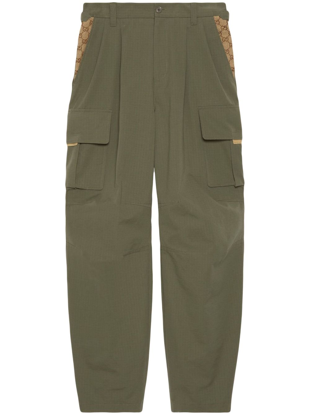 Shop Gucci Green Canvas Cargo Pants For Men From Fw23 Collection
