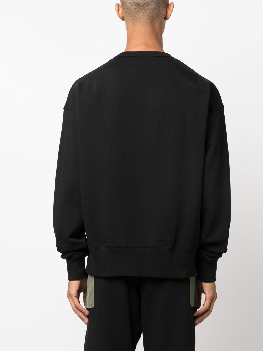 Shop Alexander Mcqueen Men's Organic Cotton Sweatshirt With Contrasting Pocket In Black