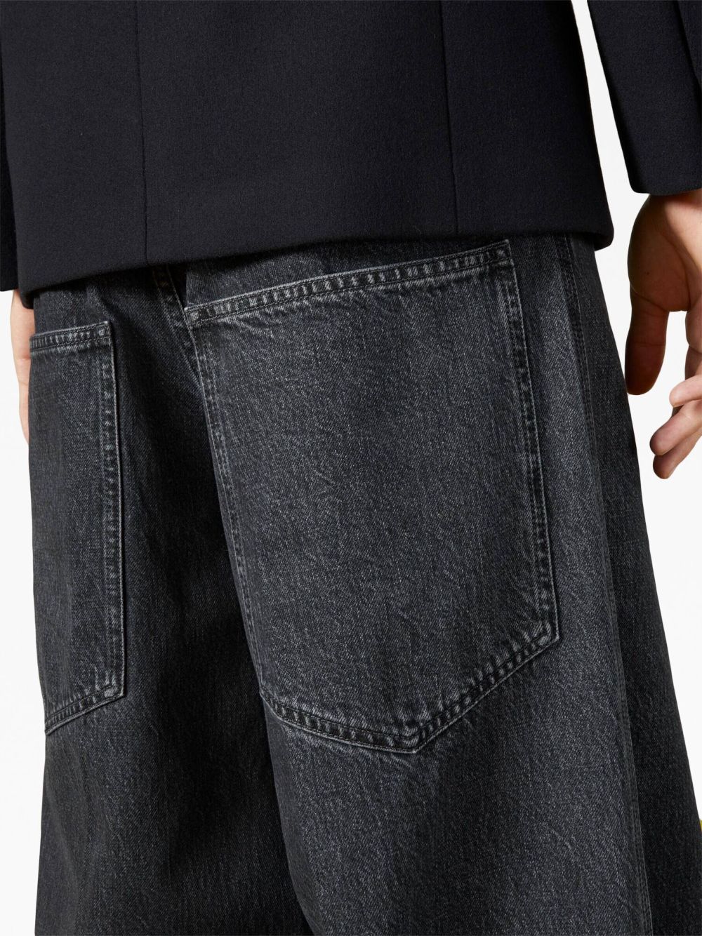 Shop Gucci Men's Smoky Black Organic Cotton Denim Jeans