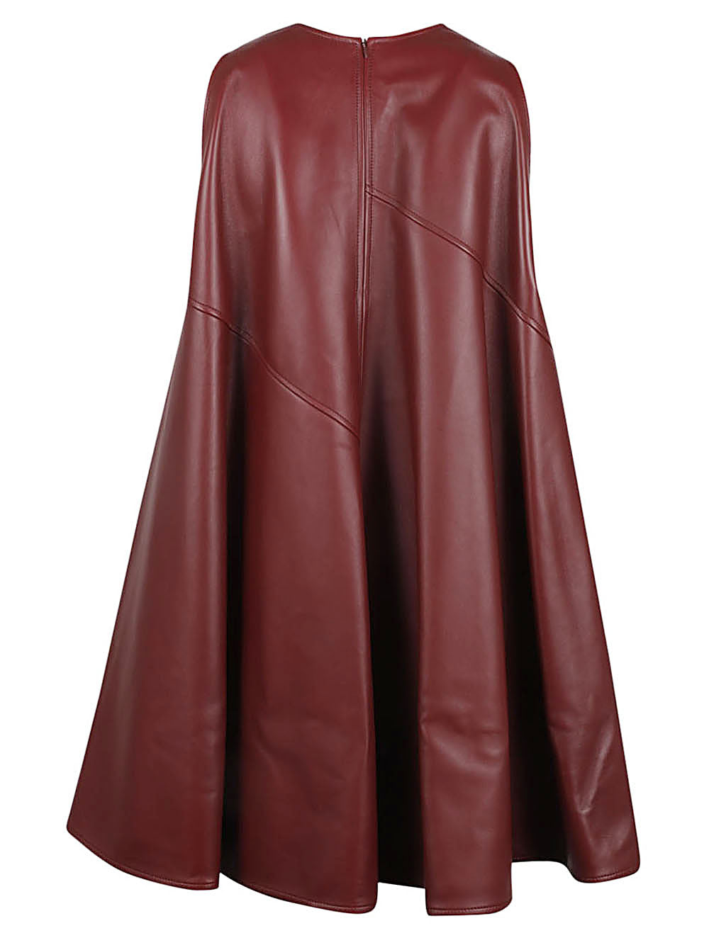 Shop Bottega Veneta Red Leather Mini Dress For Women