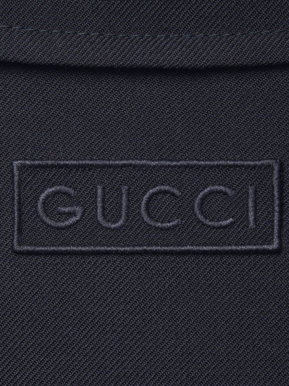 Shop Gucci Midnight Blue Wool Shirt Jacket For Men In Navy