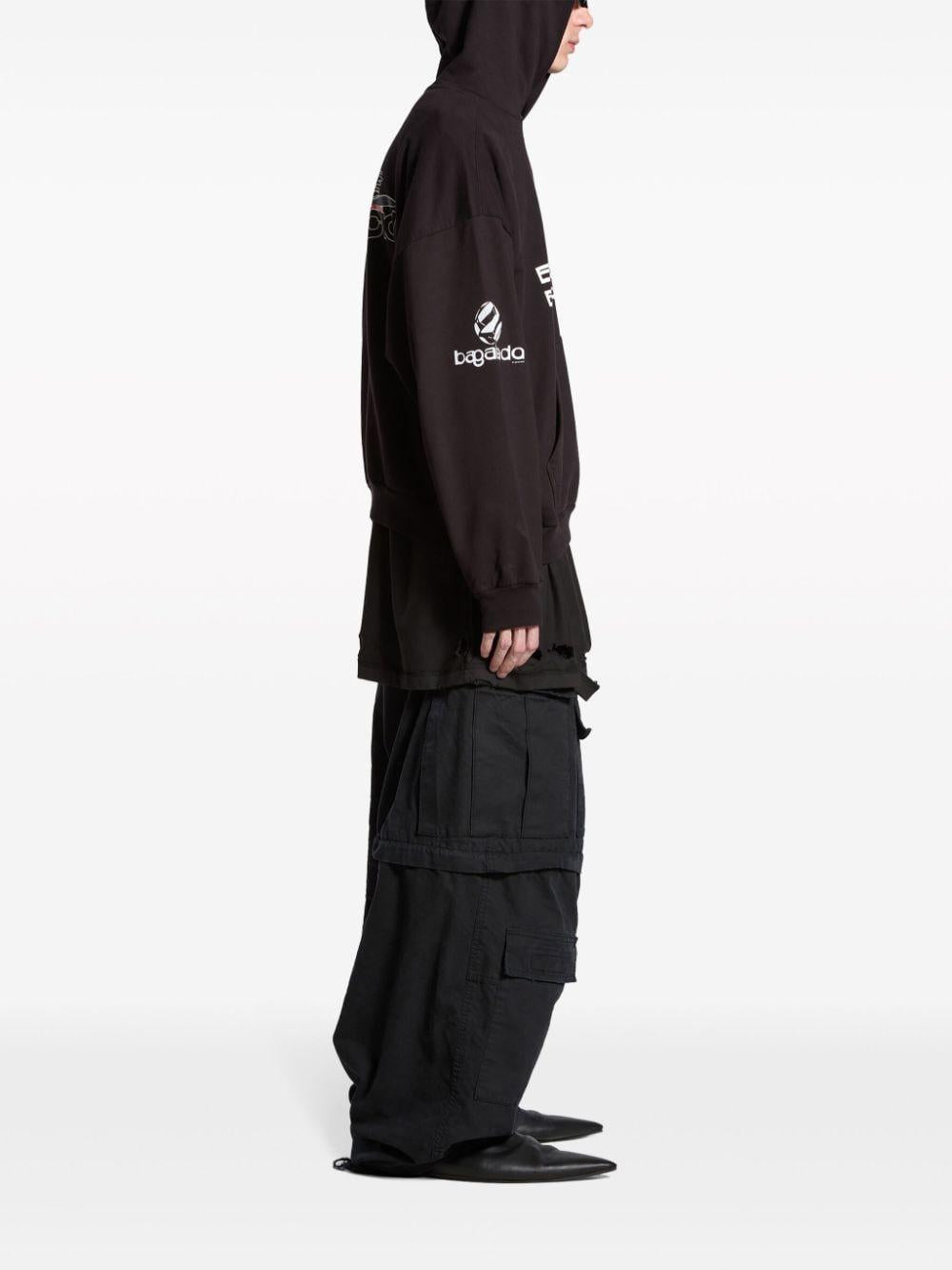 Shop Balenciaga Men's Medium Fit Hoodie In Ss24 Collection In Whsdblkeht