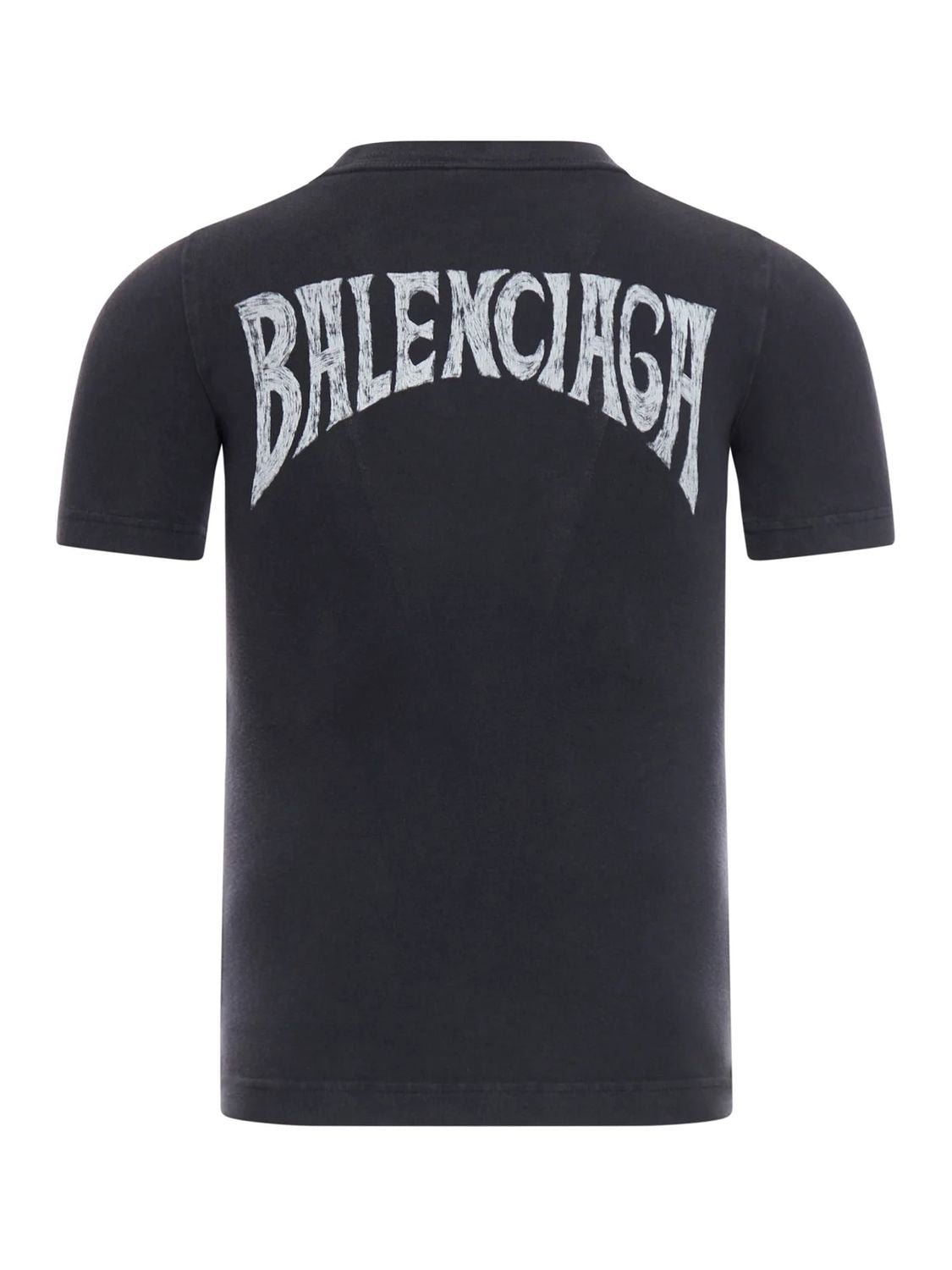 Shop Balenciaga Men's Black And White Tropical Print T-shirt For Ss24