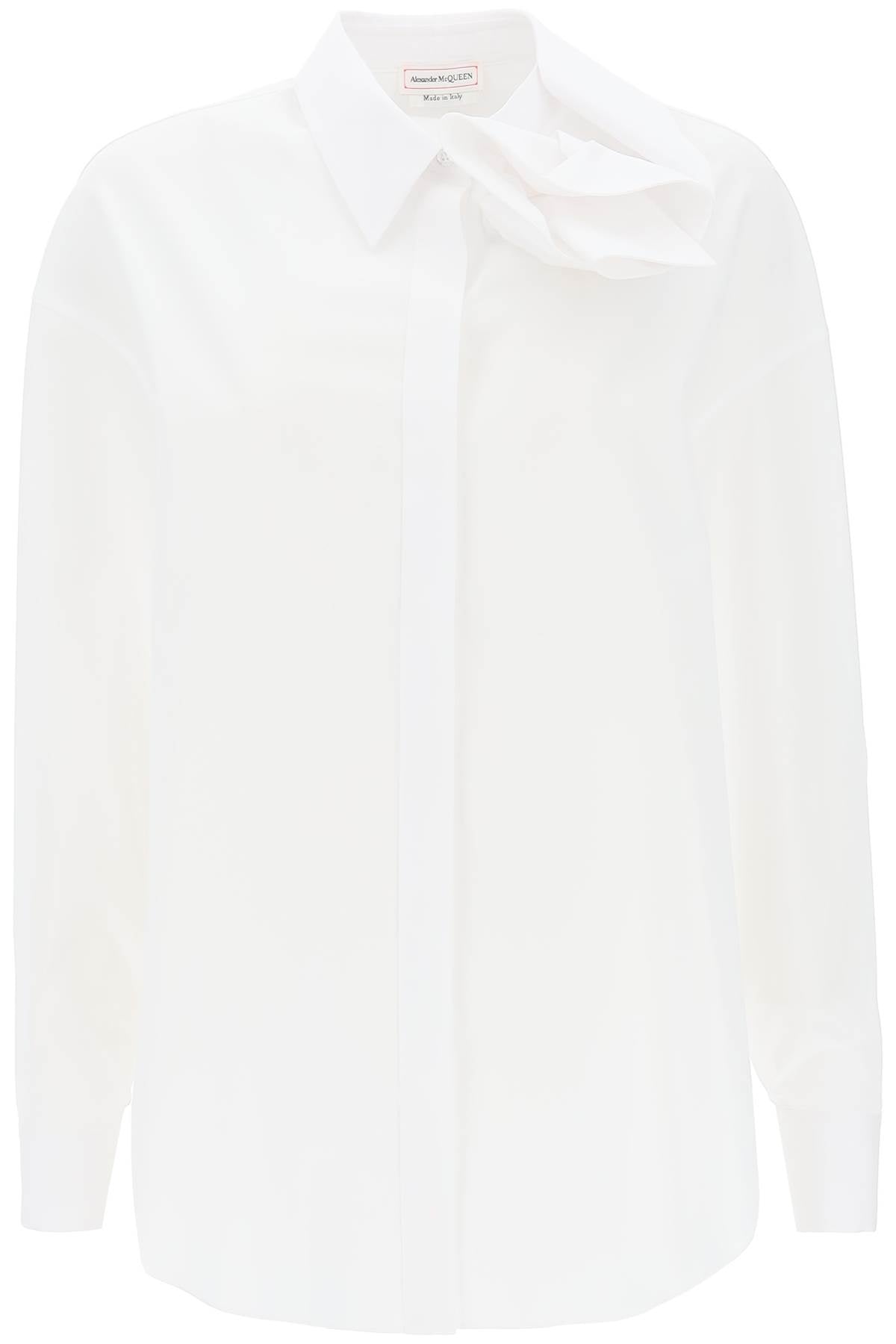 Alexander Mcqueen Women's White Shirt With Orchid Detail