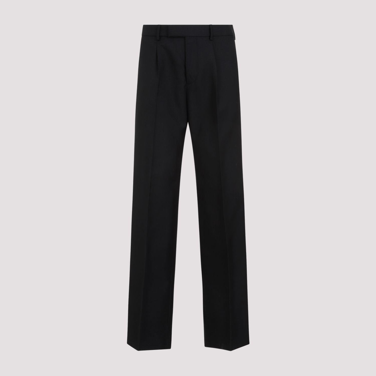 Shop Gucci Mens Black Wool-blend Pants For Spring/summer 2024