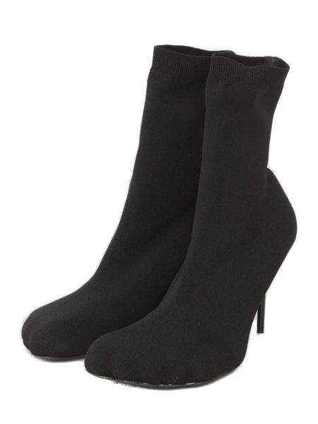 Shop Balenciaga Exquisite Anatomic Stretch Knit Ankle Boots In Black