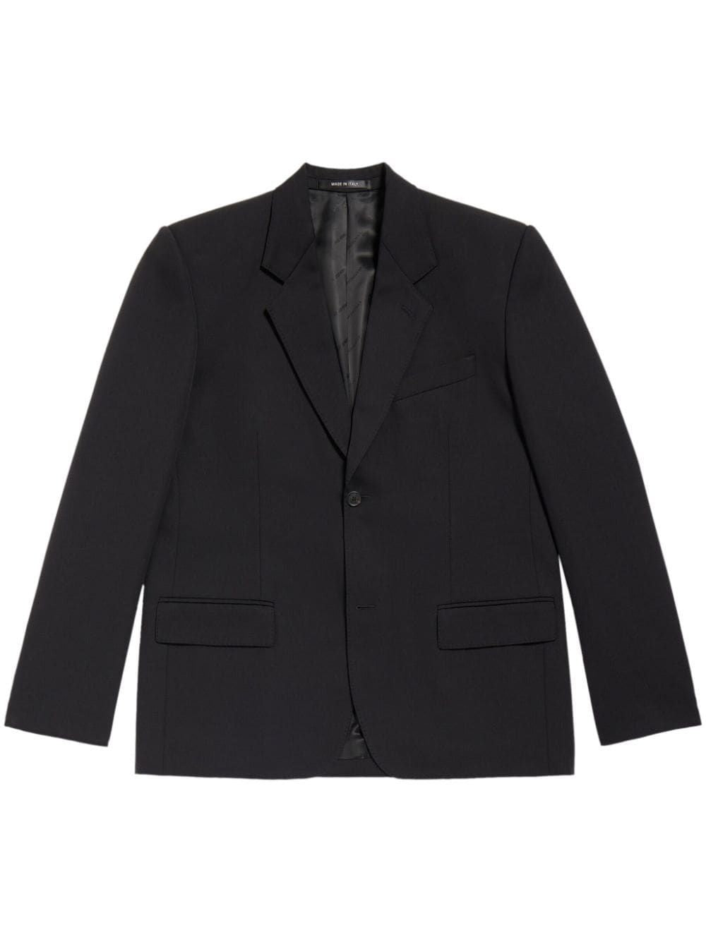 Shop Balenciaga Classic Black Single-breasted Jacket For Men