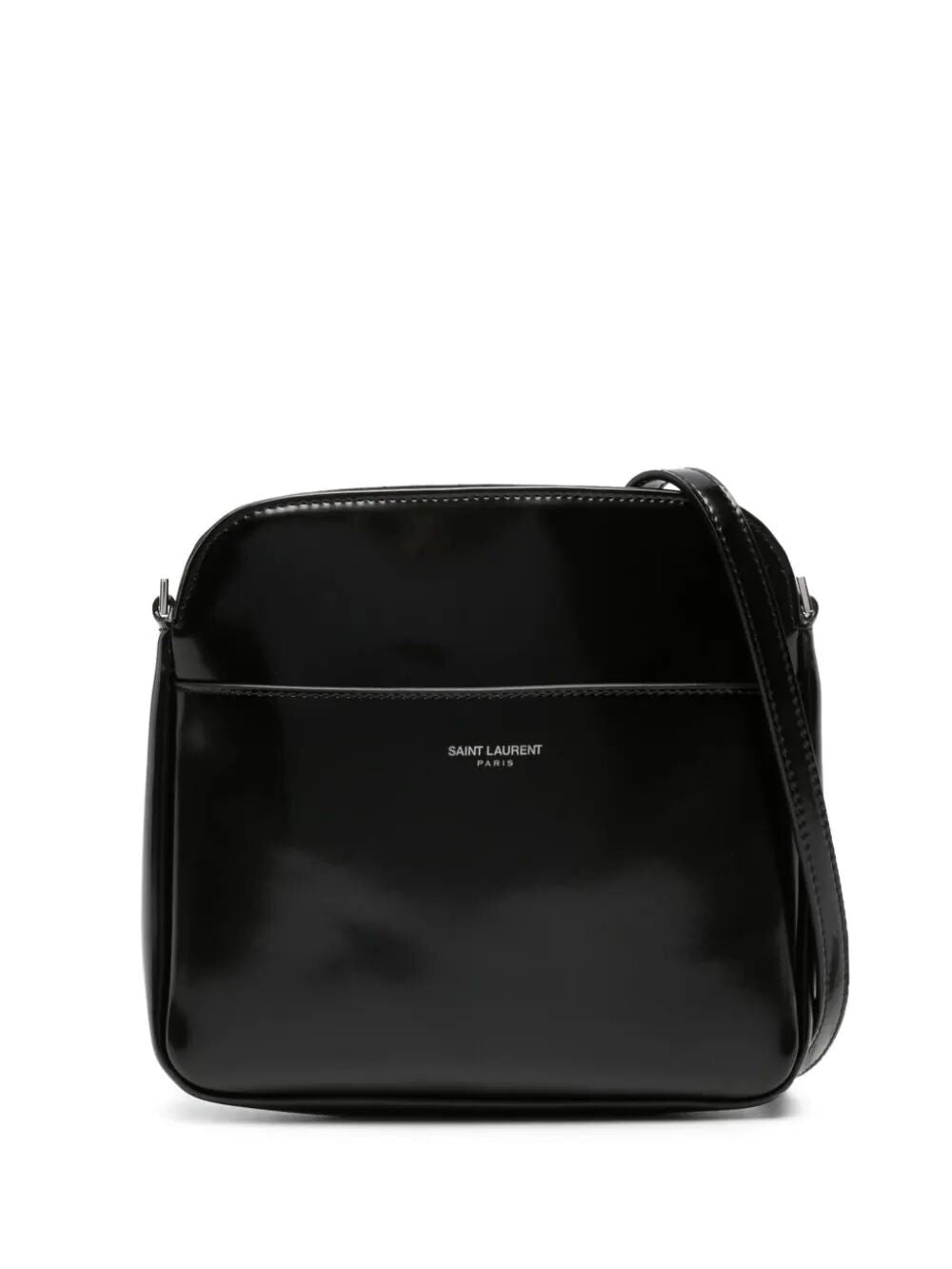 Saint Laurent Elevate Your Style With This Luxurious Leather Messenger Bag In Black