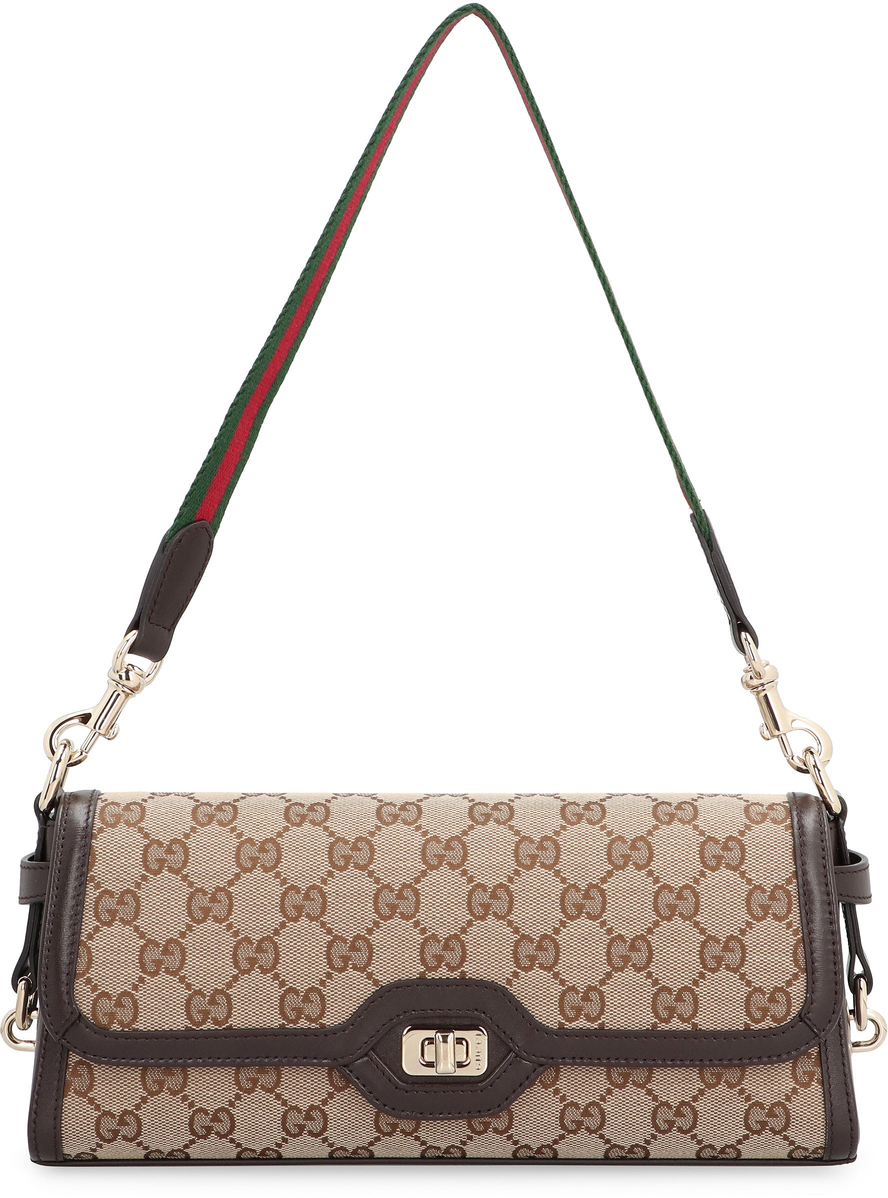 Shop Gucci Beige Fabric Shoulder Handbag In Tan