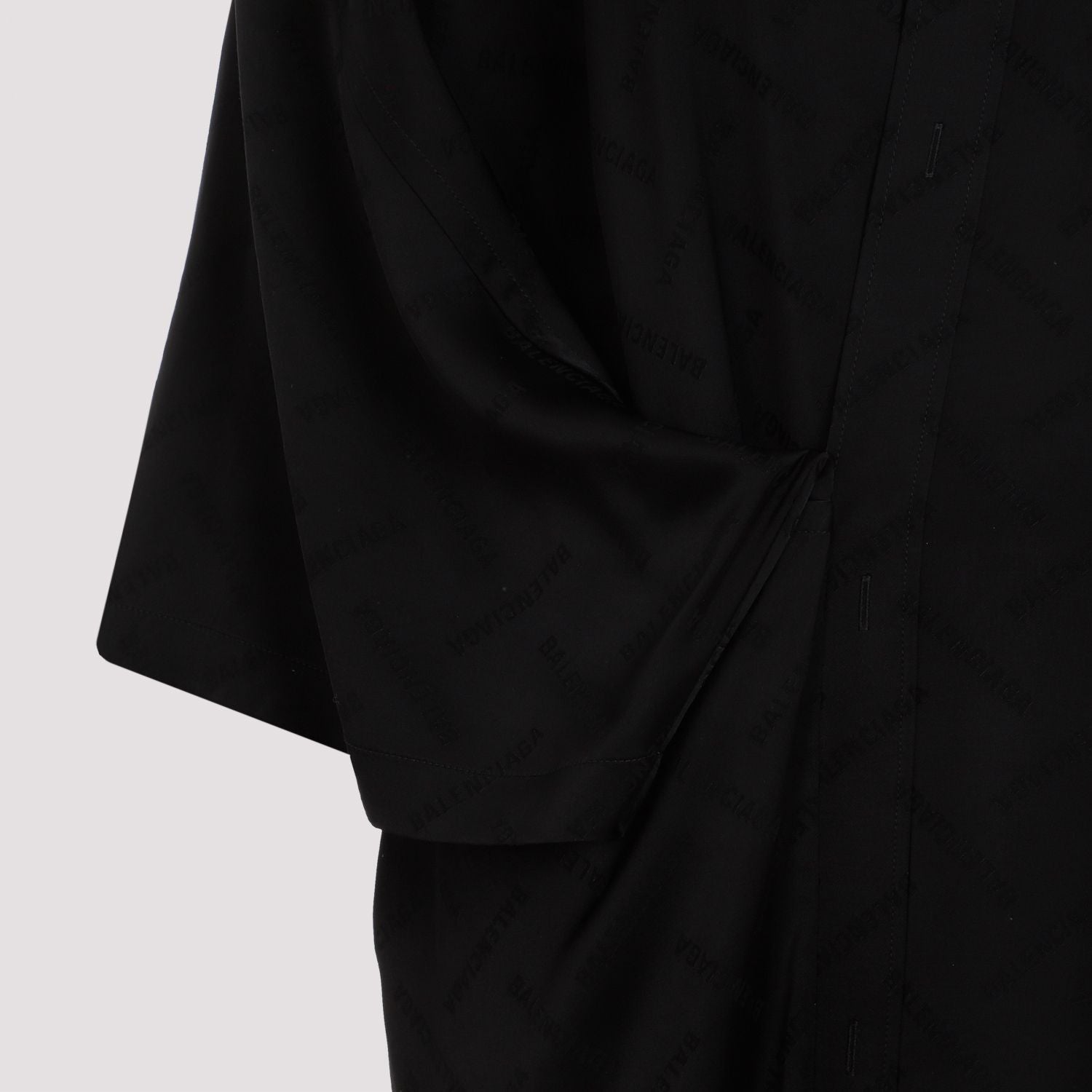 Shop Balenciaga Stylish Black Short Sleeves Dress For Women