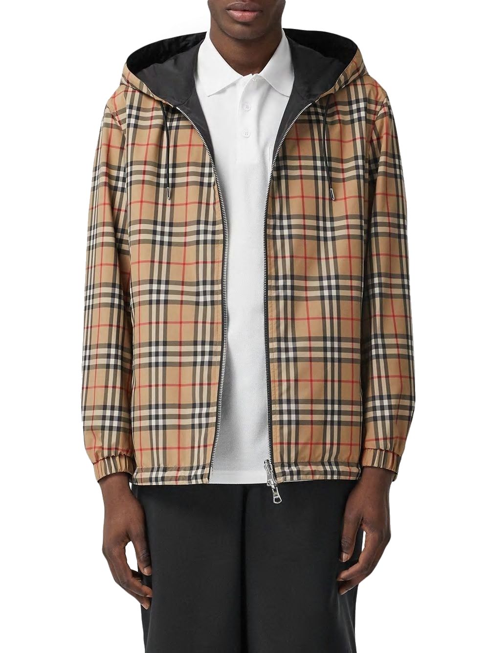 Shop Burberry Switch Up Your Style With This Reversible Hoodie Jacket In Tan