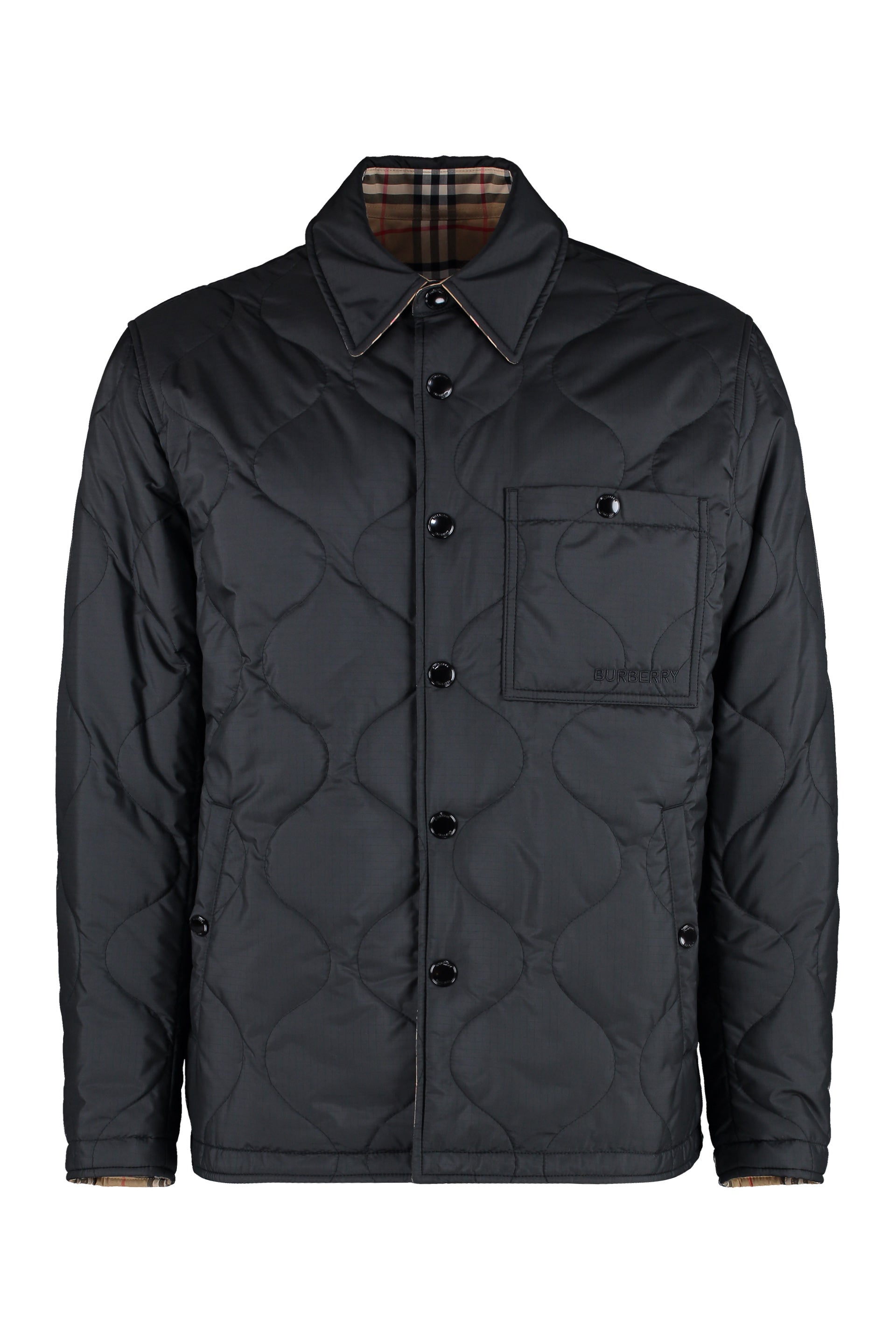 Shop Burberry Reversible Quilted Jacket For Men In Black