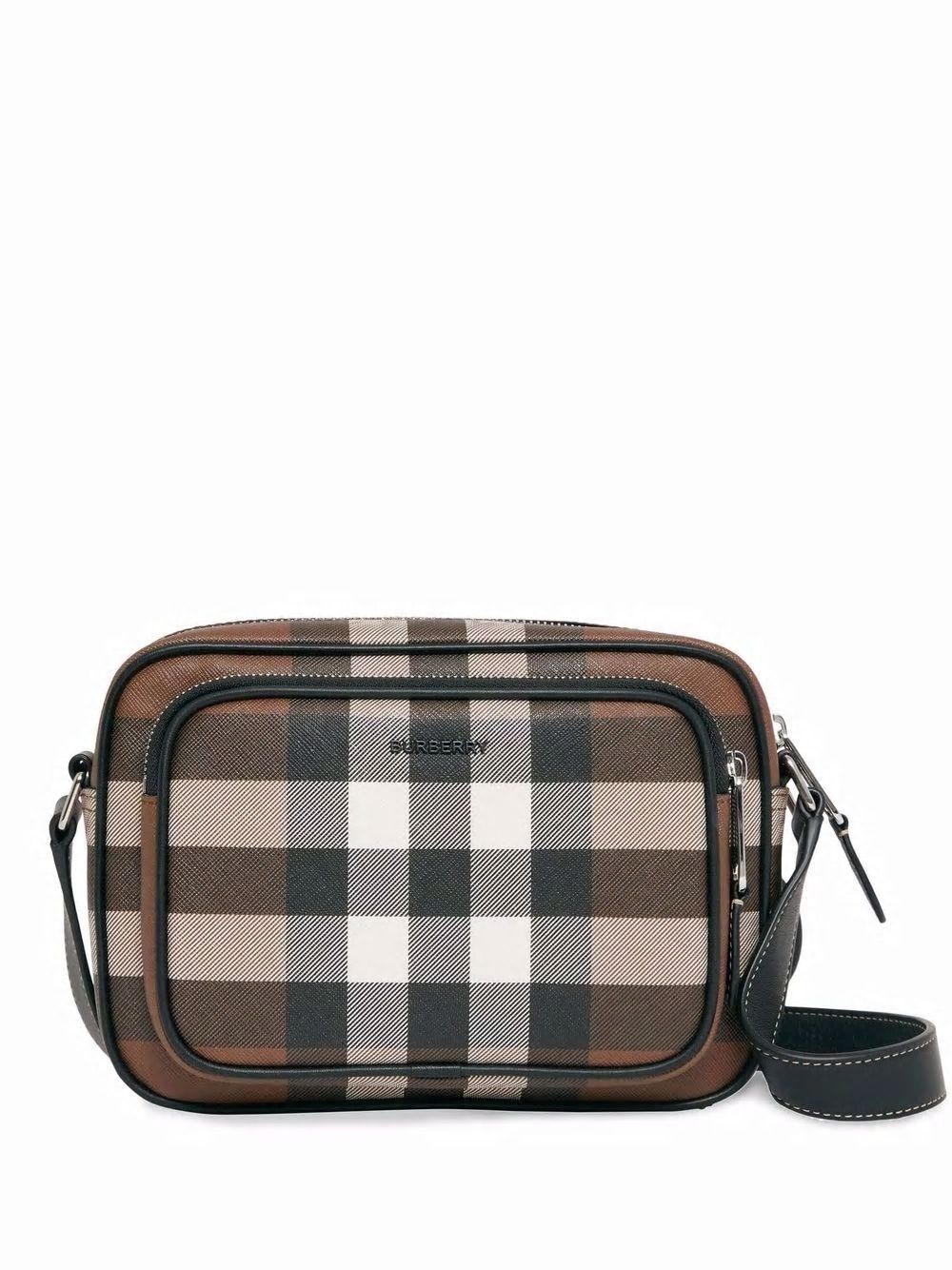 Burberry Brown Check Crossbody Messenger Bag For Men | Ss24 Collection