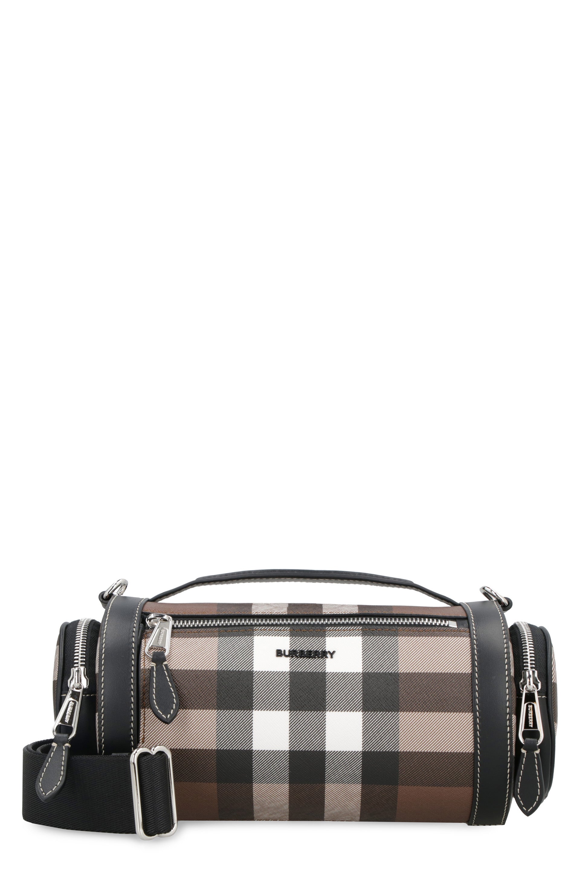 Burberry Canvas And Leather Shoulder Handbag In Brown
