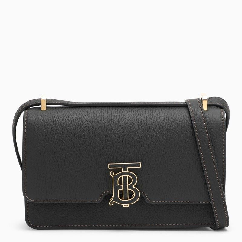 Shop Burberry Black Leather Crossbody Bag For Women