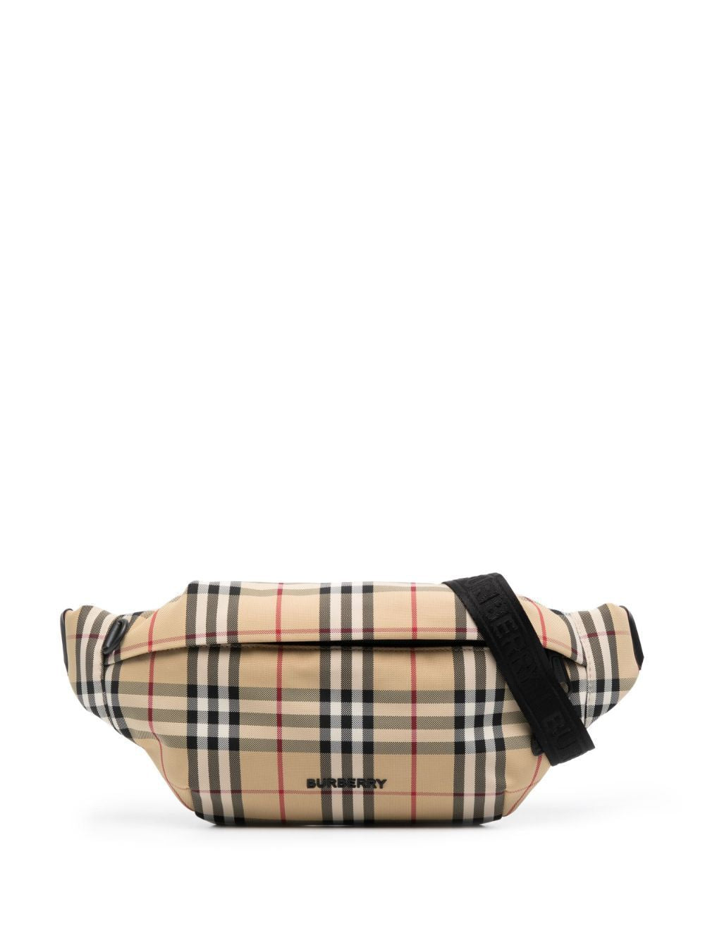 Burberry Men's Beige Technical Fabric Belt Handbag For Fw23
