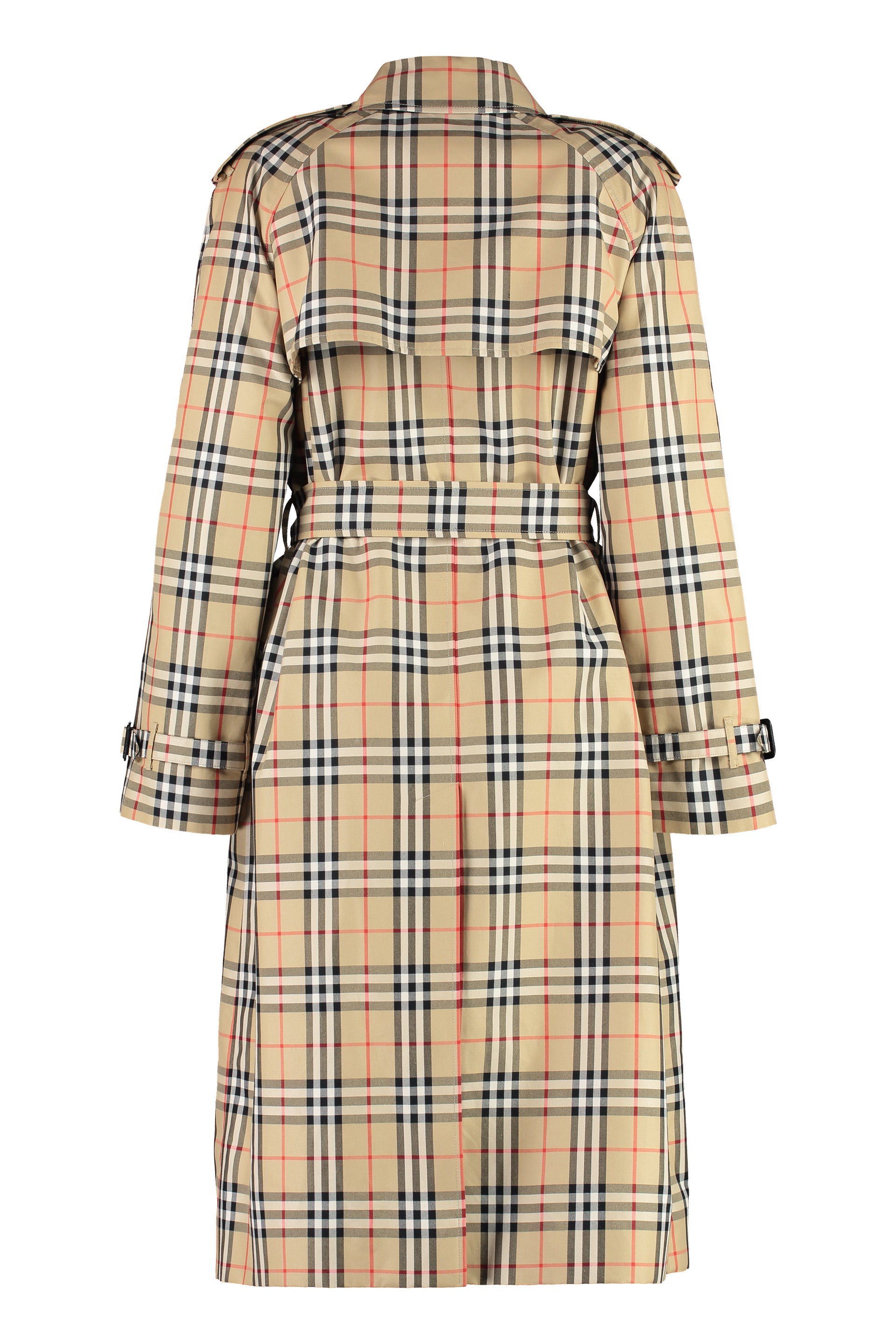 Shop Burberry Beige Double-breasted Trench Coat For Women