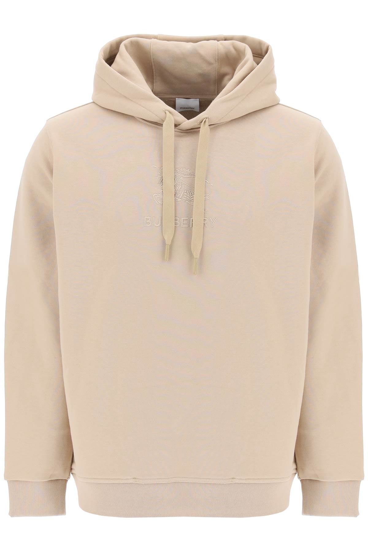 Shop Burberry Embroidered Tidan Hoodie For Men | Fall/winter 2024 In Beige