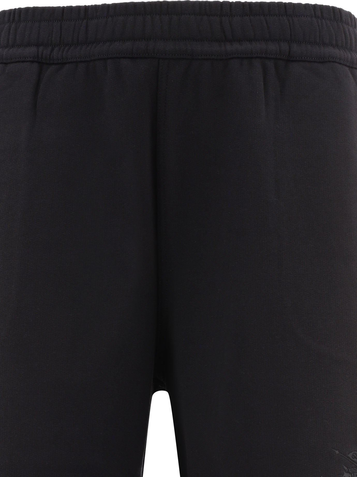 Shop Burberry Fw23 Men's Black Regular Fit Shorts With Elasticated Waist And Pockets