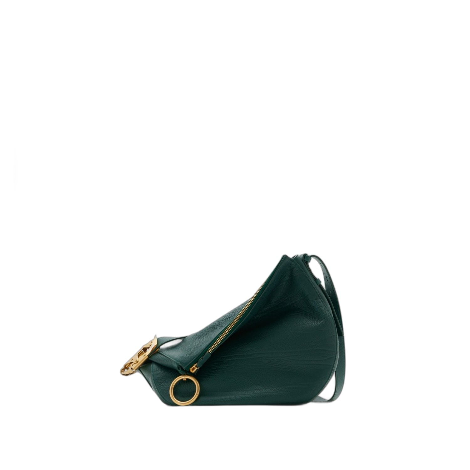 Burberry Knight Leather Medium Handbag In Green