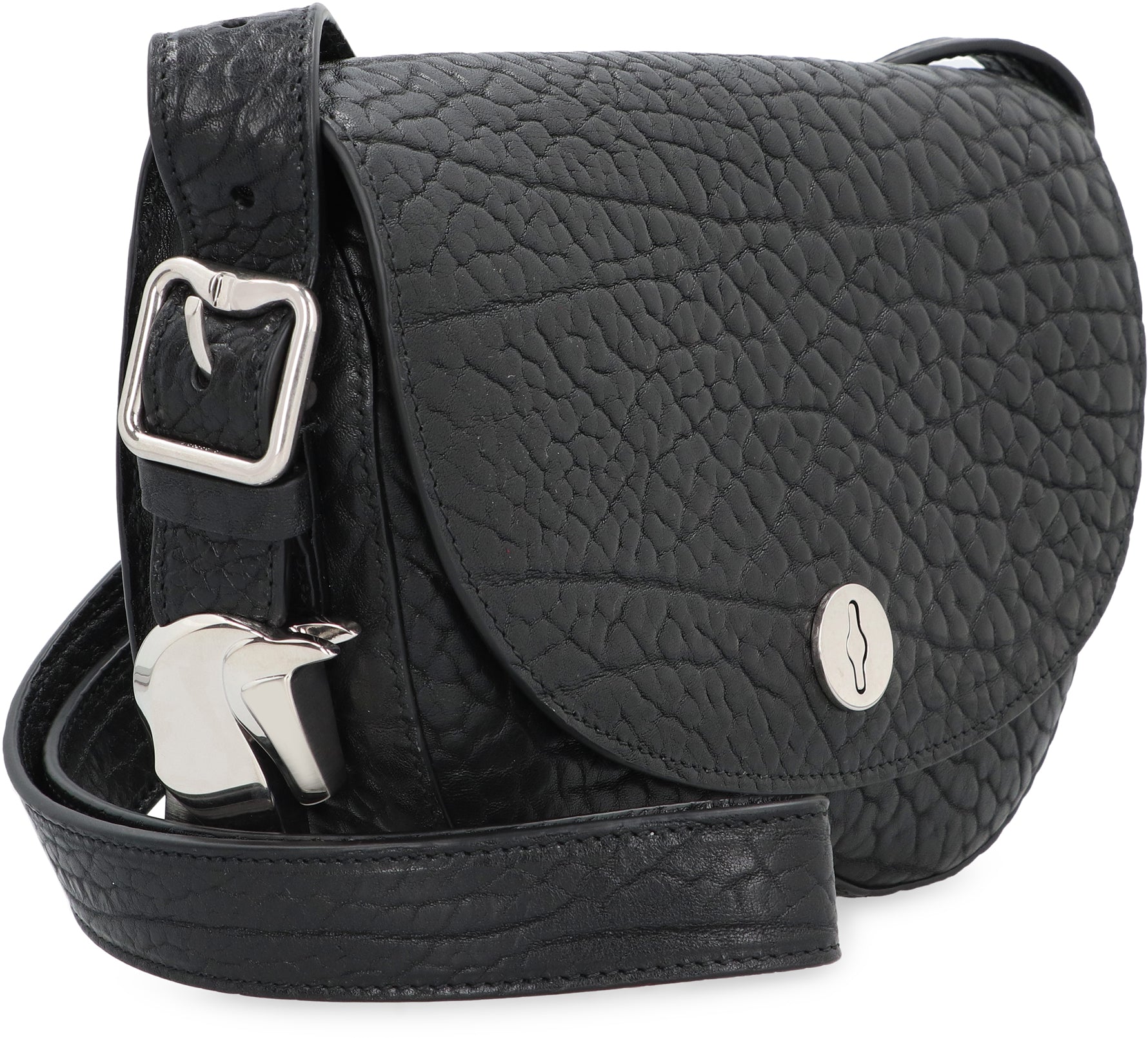 Shop Burberry Luxurious Small Calf Grain Leather Black Satchel Handbag For Women