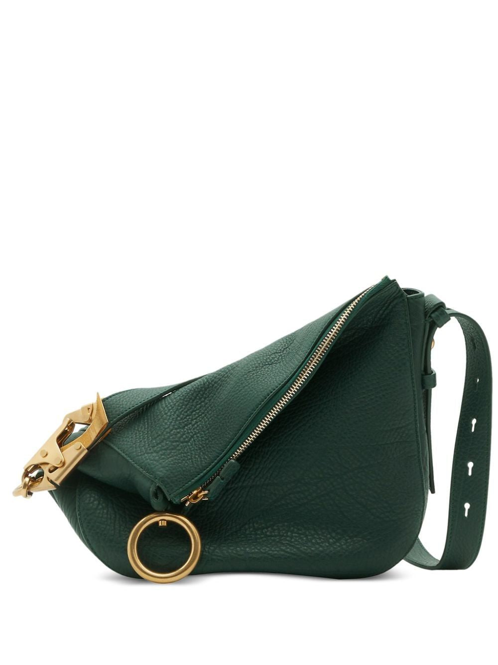 Burberry Knight Leather Crossbody Handbag In Green