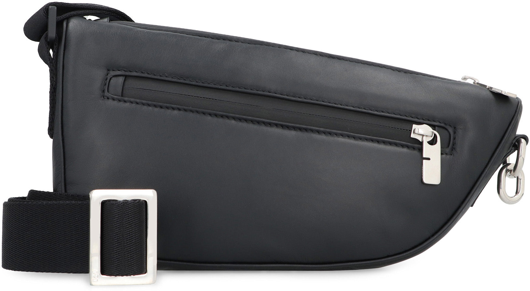 Shop Burberry Sleek Black Leather Crossbody Handbag For Men