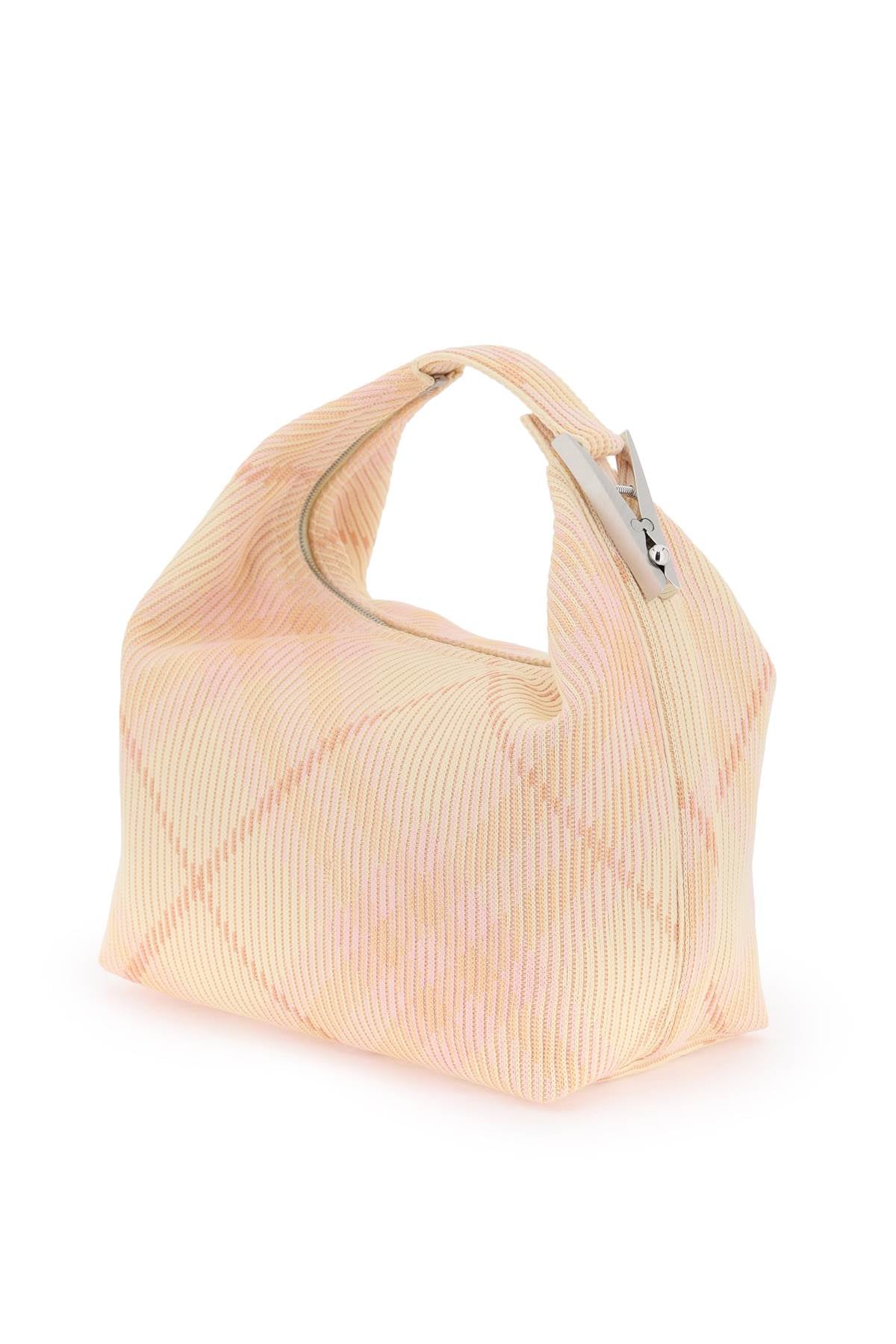 Shop Burberry Pink Checkered Medium Handbag For Women