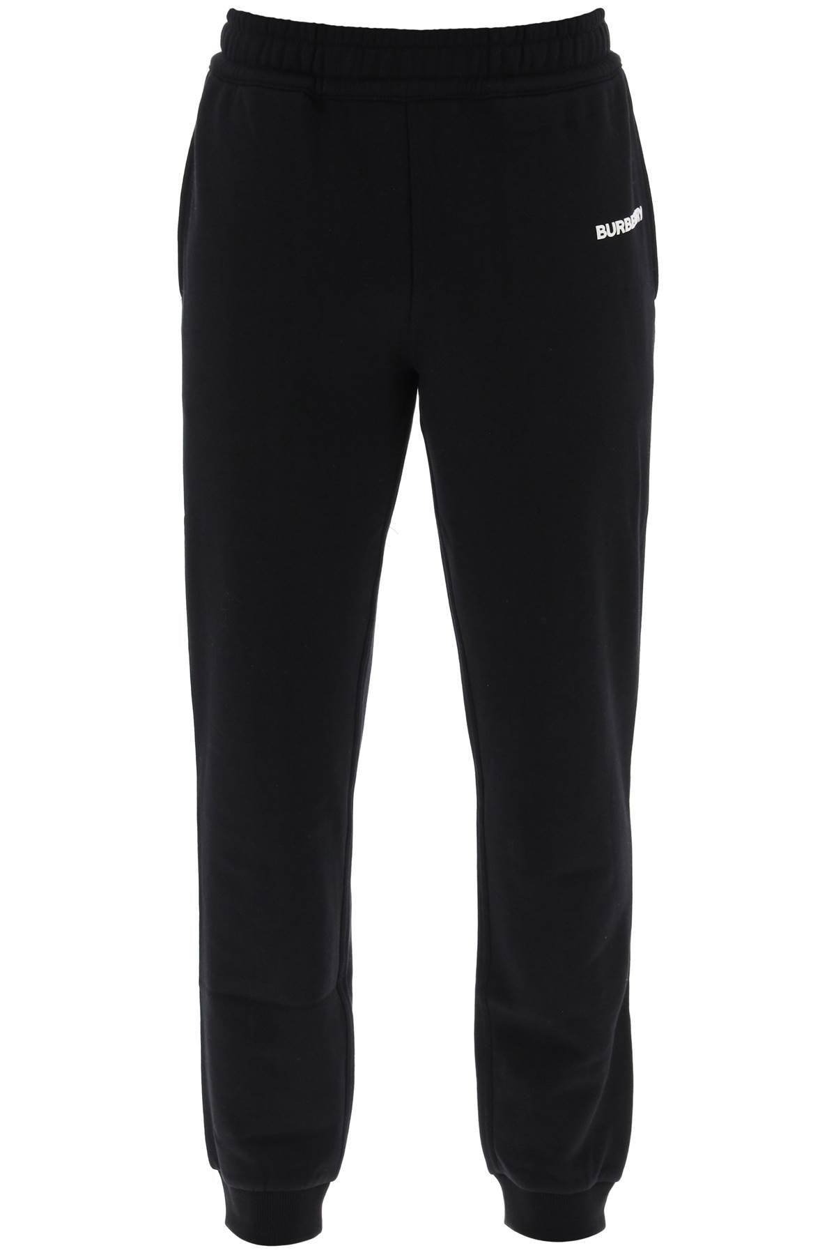 Shop Burberry French Terry Joggers For Men By  In Black