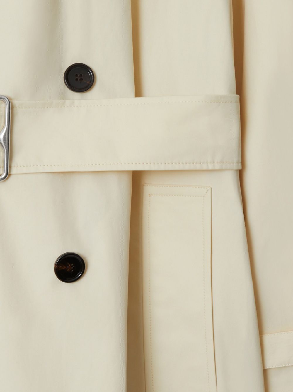 Shop Burberry Classic White Cotton Belted Jacket For Women