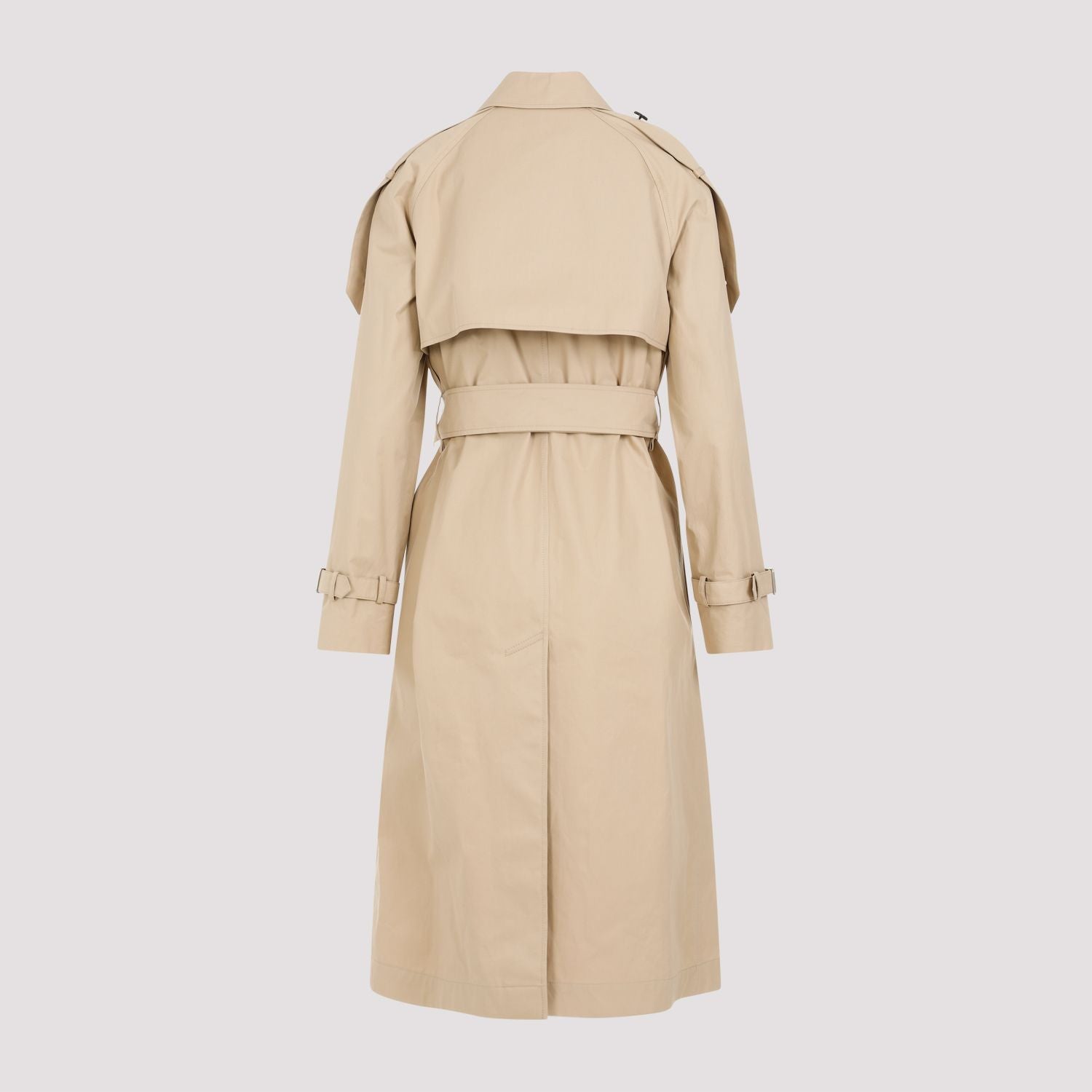 Shop Burberry Nude Cotton Trench For Women | Ss24 Collection In Brown
