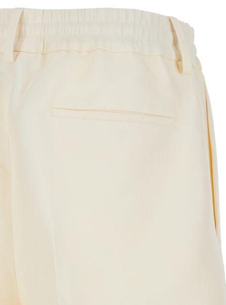 Shop Burberry White Tailored Bermuda Shorts For Men