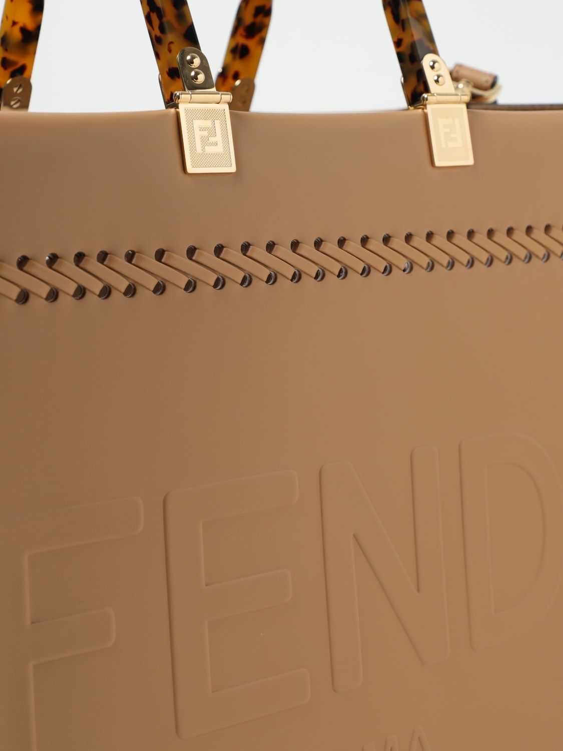 Shop Fendi Modern Mieleoro Tote Bag For Women In Gold