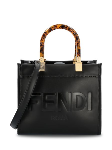 Shop Fendi Stylish And Versatile Sunshine Tote Handbag In Black For Women