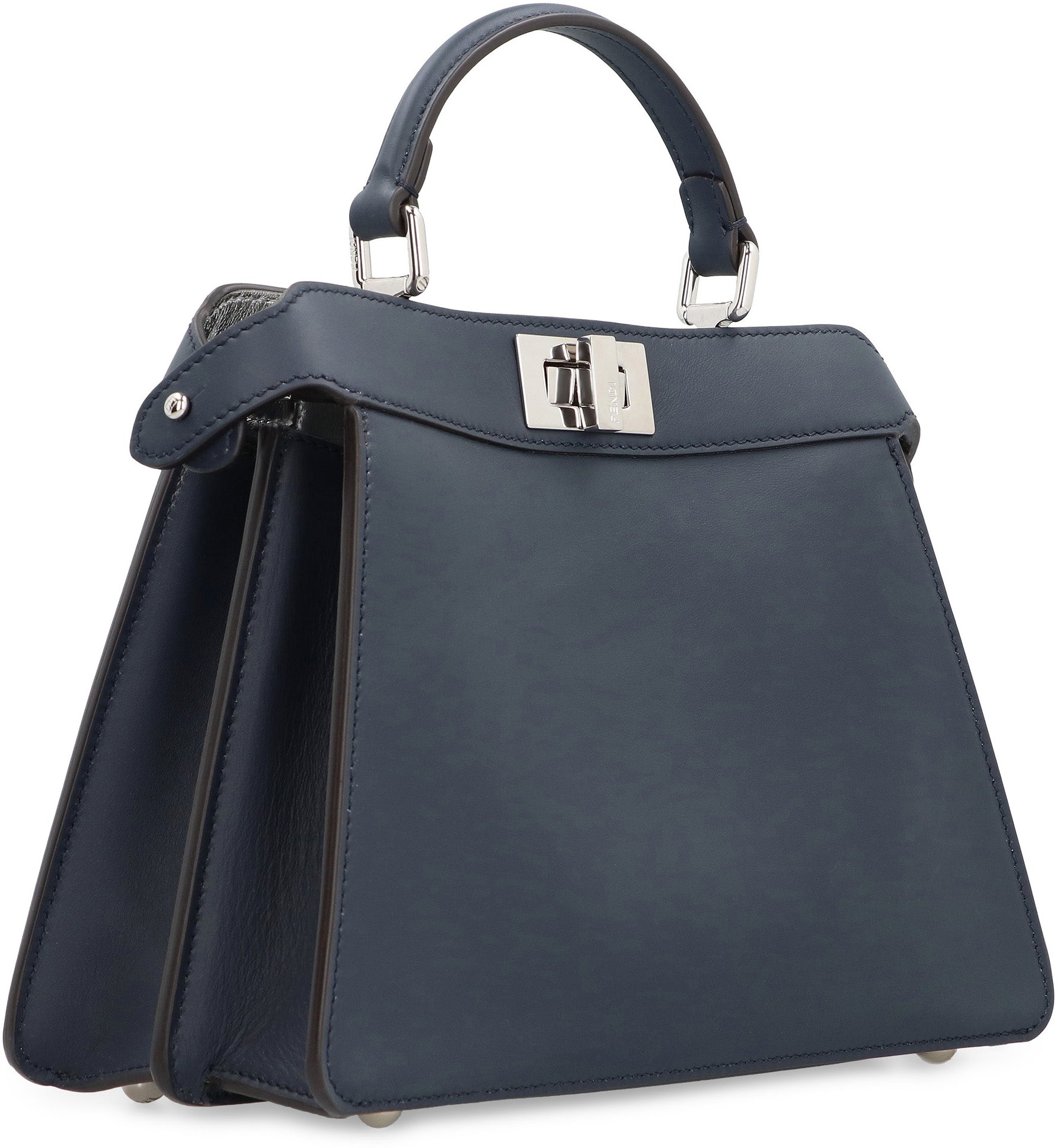 Shop Fendi Stylish Navy Leather Women's Handbag For Fw23 In Blue