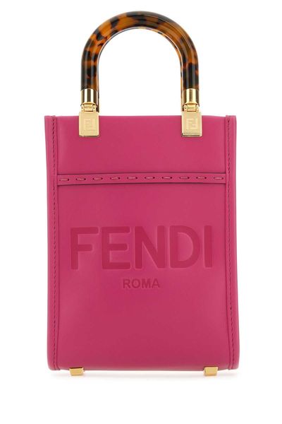 Shop Fendi Sunshine Mini Tote Handbag In Purple