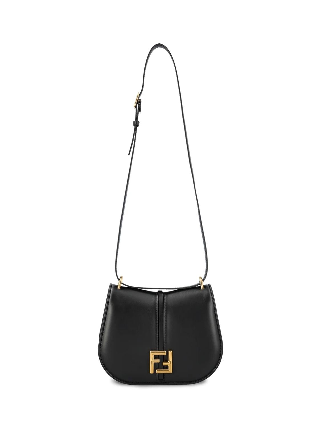 Shop Fendi Black Faux Leather Mini Shoulder Crossbody Bag For Women