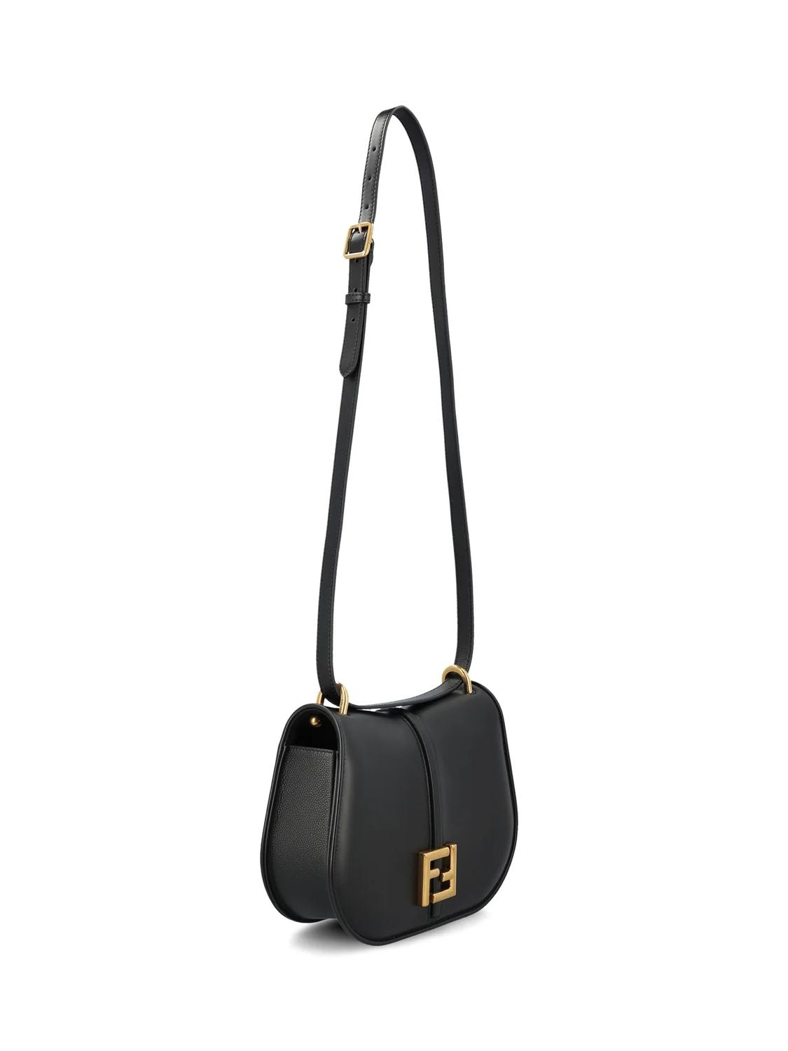 Shop Fendi Black Faux Leather Mini Shoulder Crossbody Bag For Women