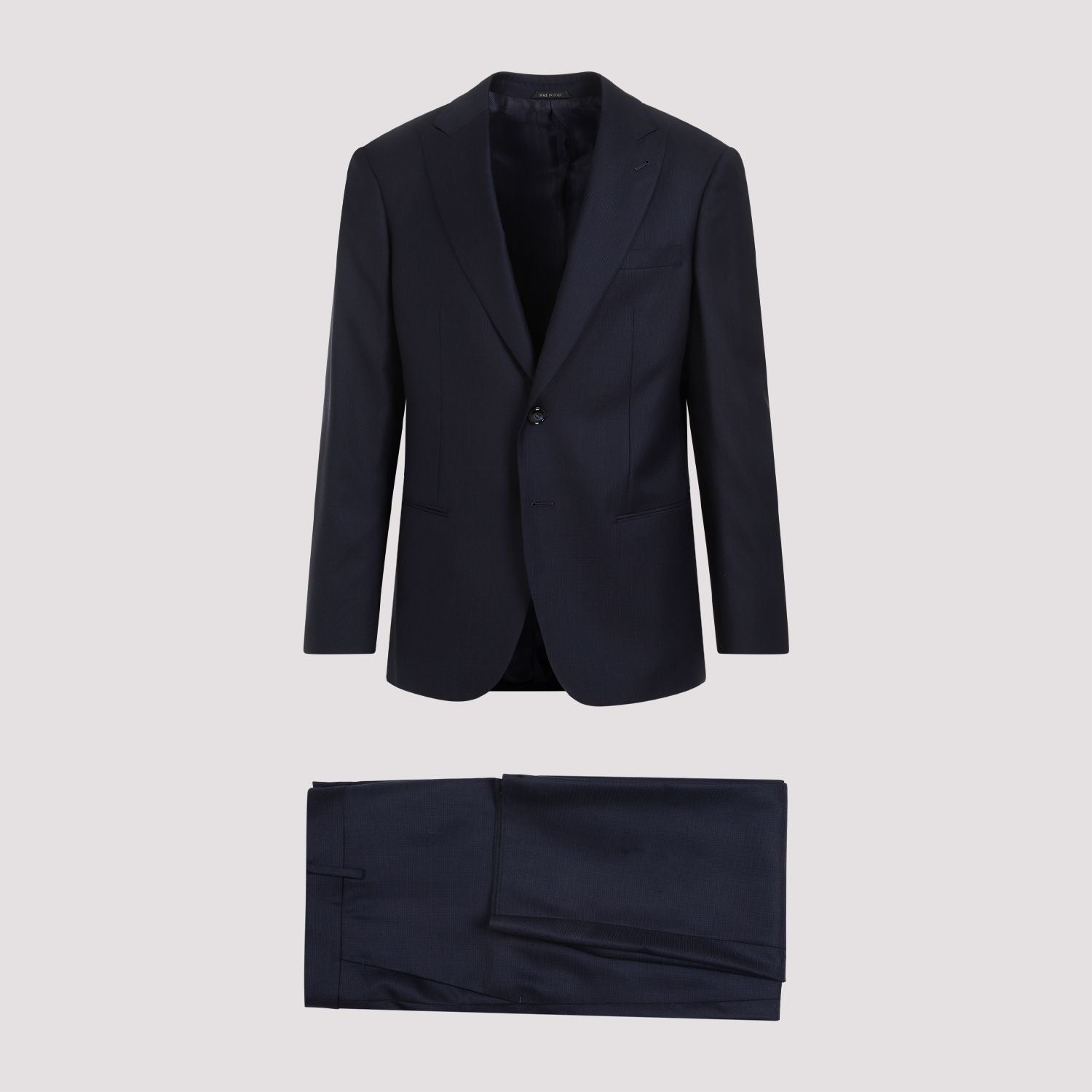 Shop Giorgio Armani Blue Wool Suit For Men
