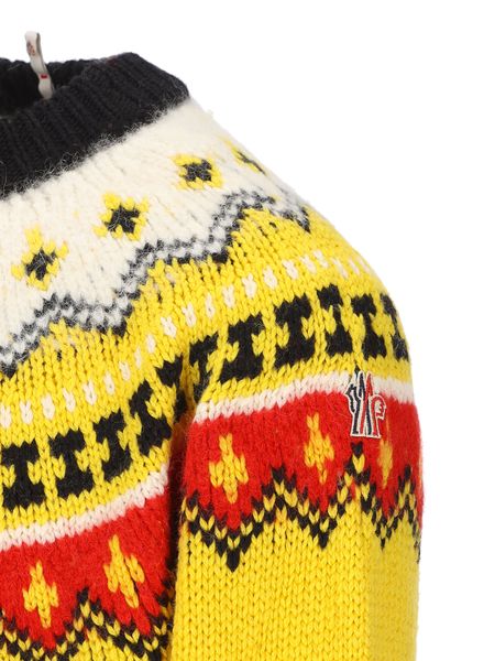 Shop Moncler Timeless Sophistication: Jacquard Knit Jumper For Men In Multicolor