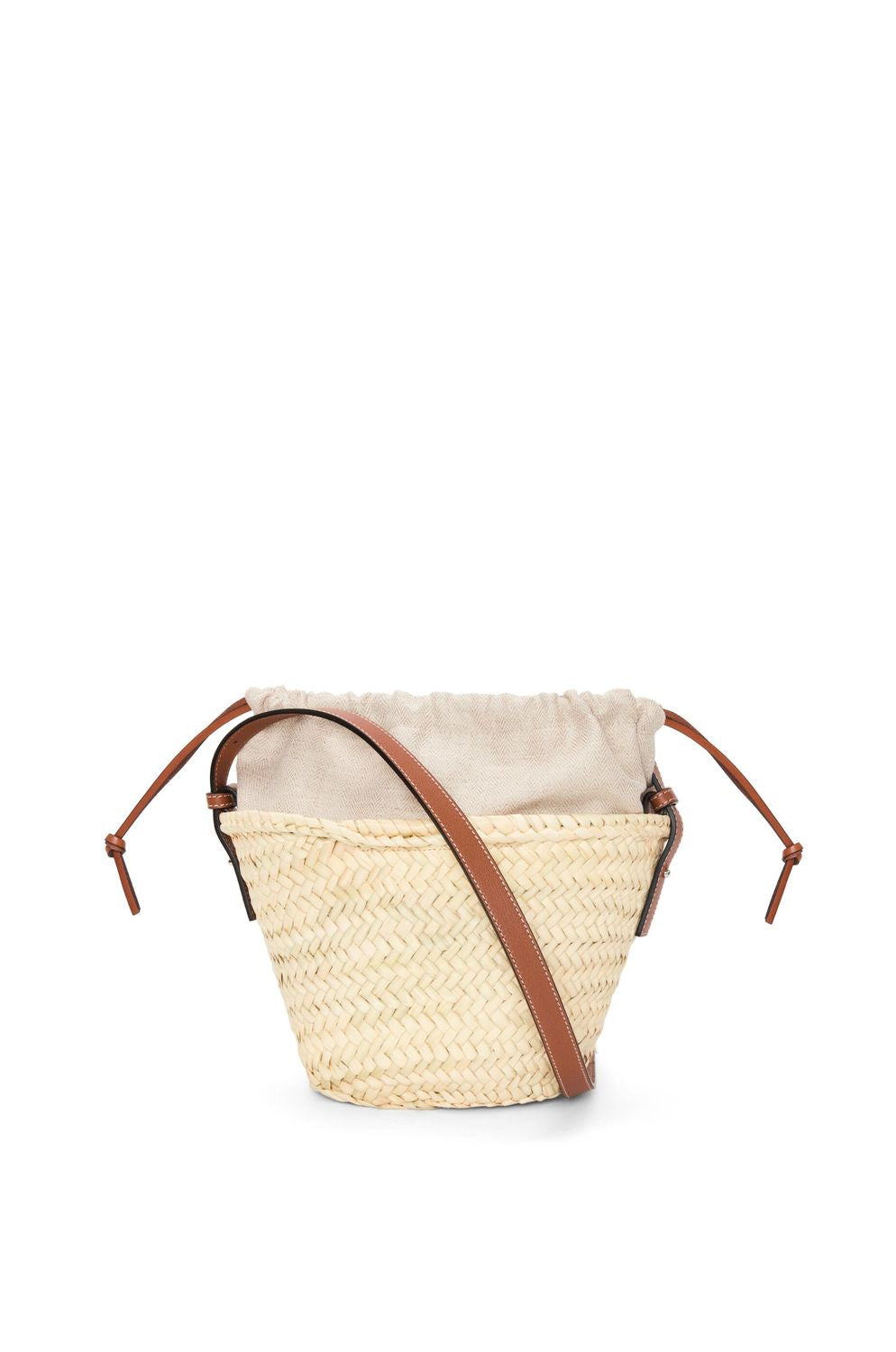 Shop Loewe Stylish Drawstring Bucket Handbag In Tan