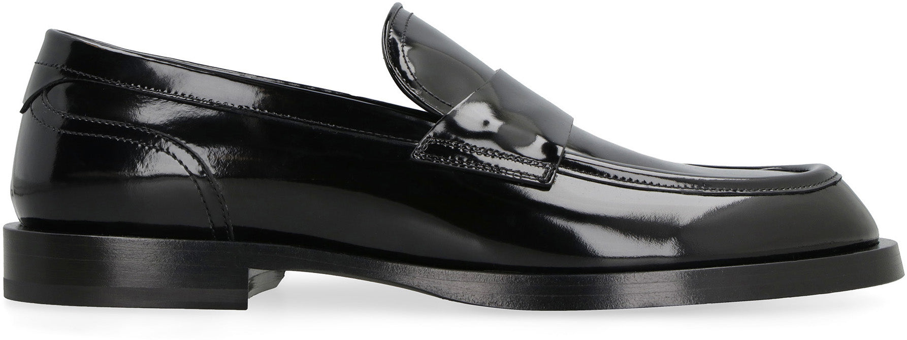 Shop Dolce & Gabbana Luxurious Mens Black Leather Loafers For Fw23