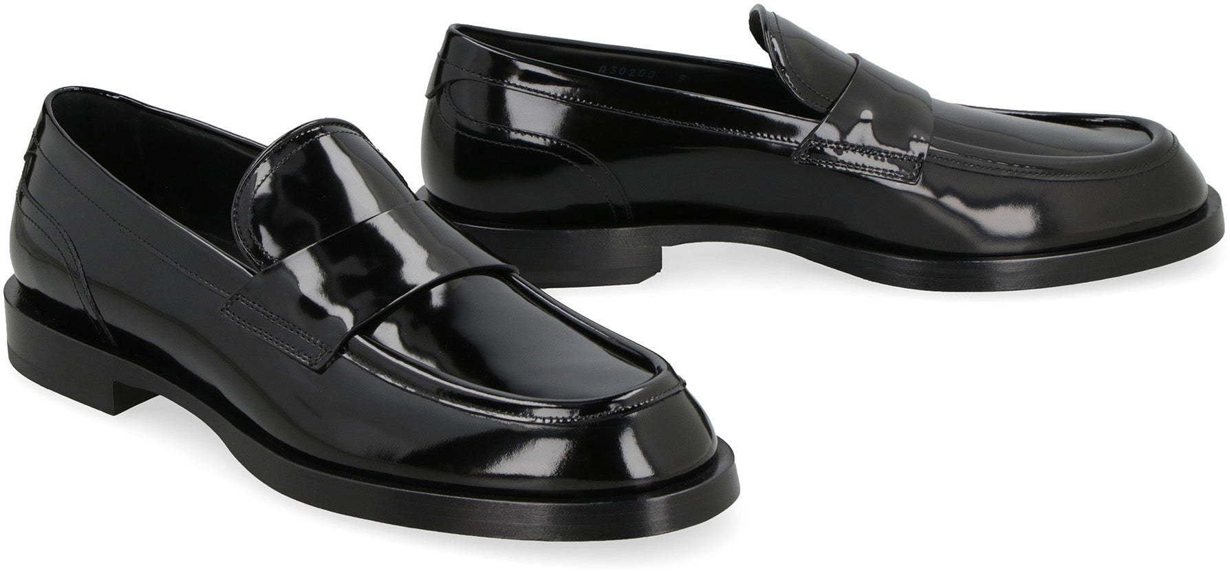 Shop Dolce & Gabbana Luxurious Mens Black Leather Loafers For Fw23