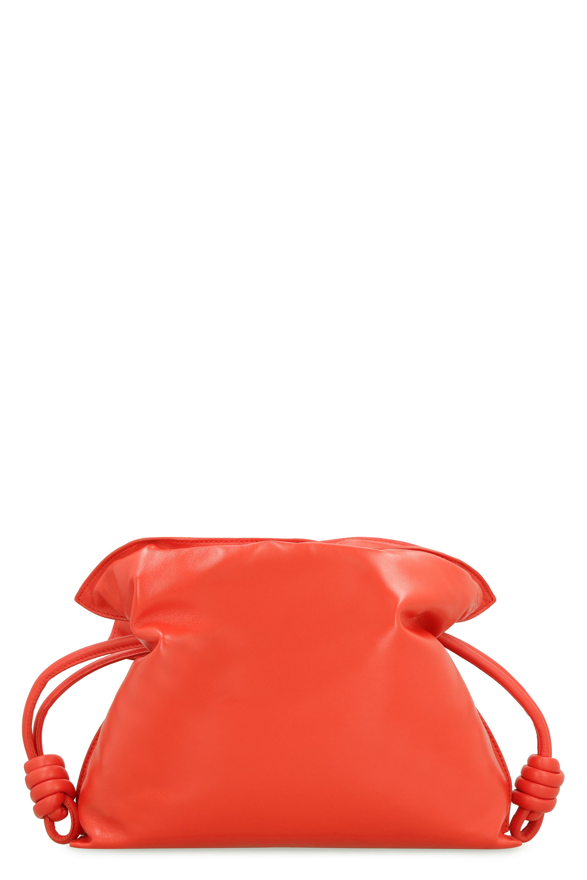 Shop Loewe Flamenco Clutch With Removable Strap And Embossed Logo In Red