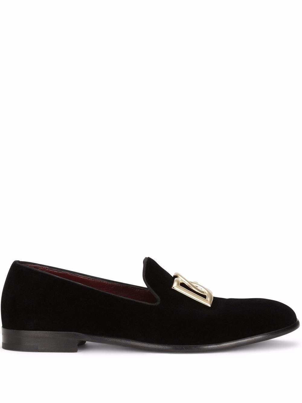 Dolce & Gabbana Luxurious Velvet Loafers For Men In Black