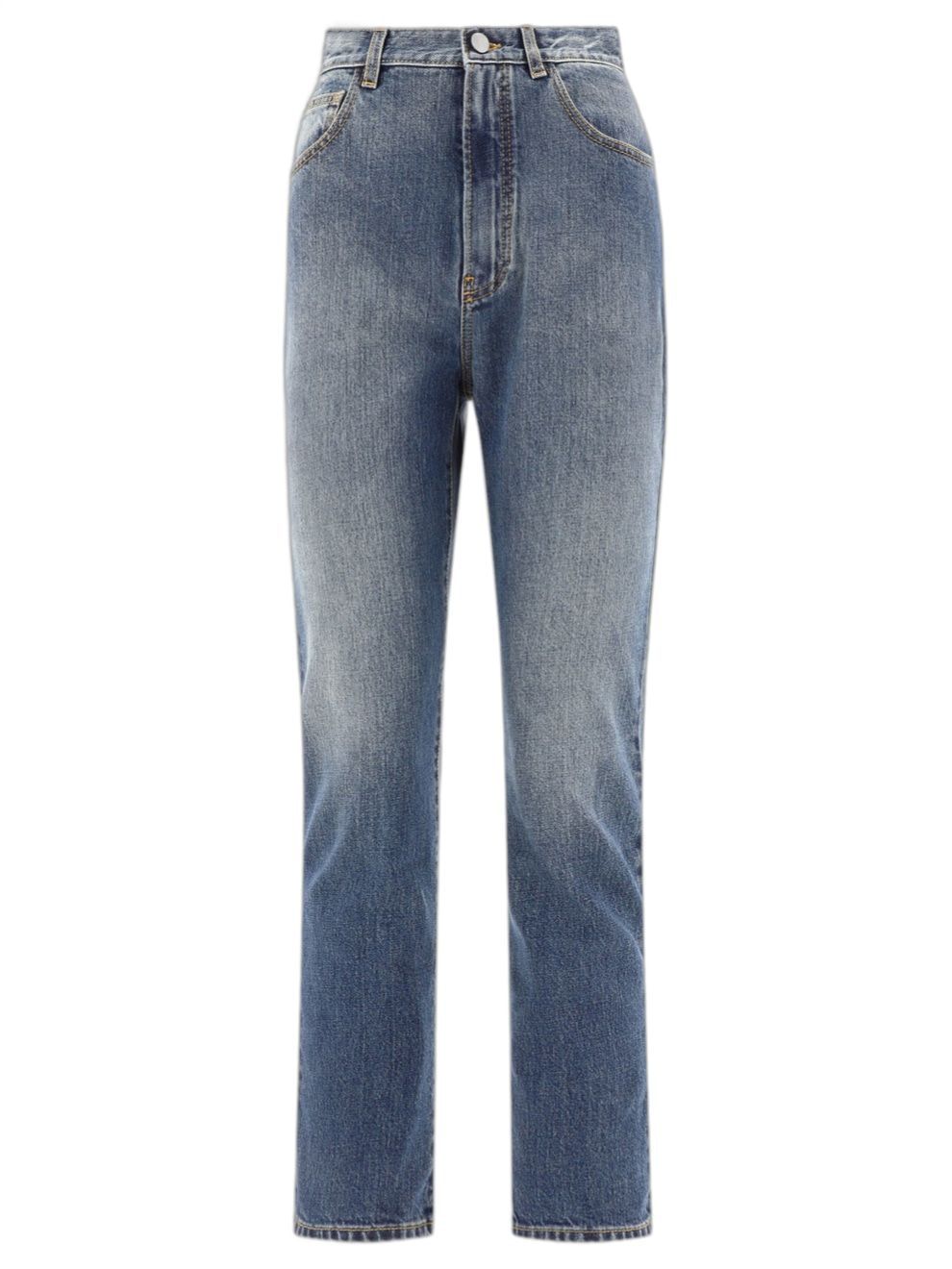 Alaïa High-waisted Straight-leg Jeans In Blue For Women By Alaia