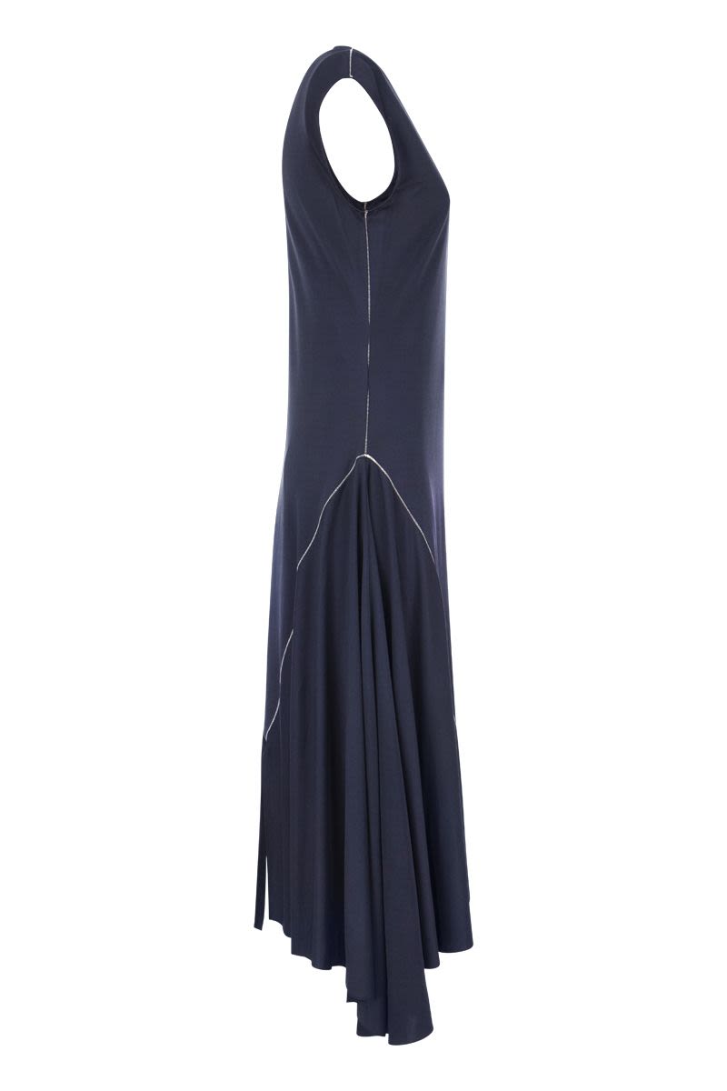Shop Marni Asymmetrical Blue Viscose Dress For Women In Ss22 Collection